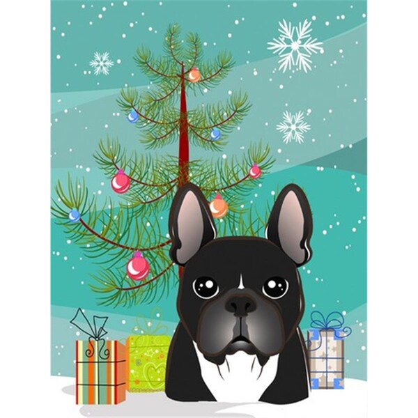 Carolines Treasures Christmas Tree And French Bulldog Flag Canvas House Size - BB1599CHF