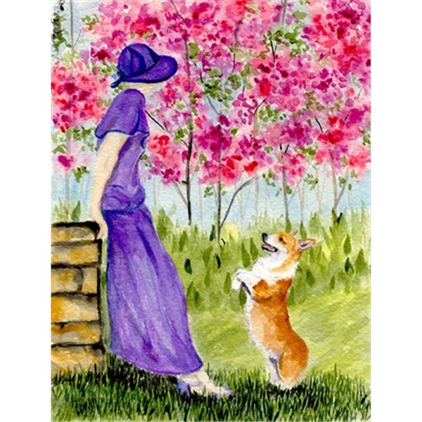 Patioplus 11 x 15 in. Corgi Garden Size Flag - PA247124