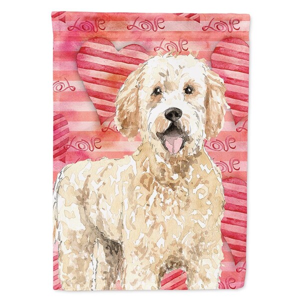 Carolines Treasures Love a Goldendoodle Flag Canvas House Size - CK1768CHF