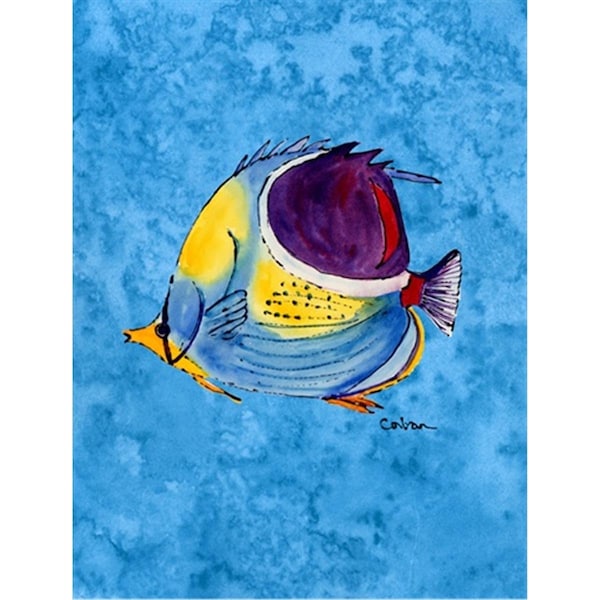 Carolines Treasures Fish Tropical Canvas Flag - House Size- 28 x 40 in. - 8676CHF