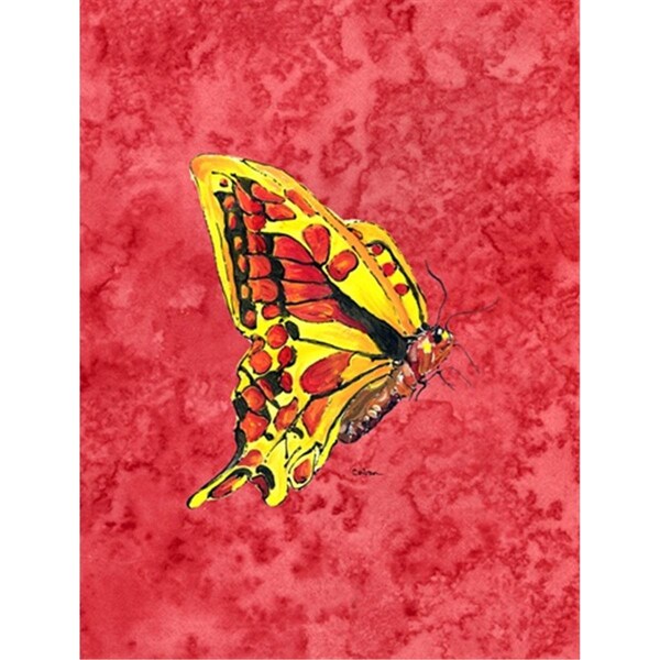 Patioplus 11 x 15 In. Butterfly On Red Flag; Garden Size - PA719364