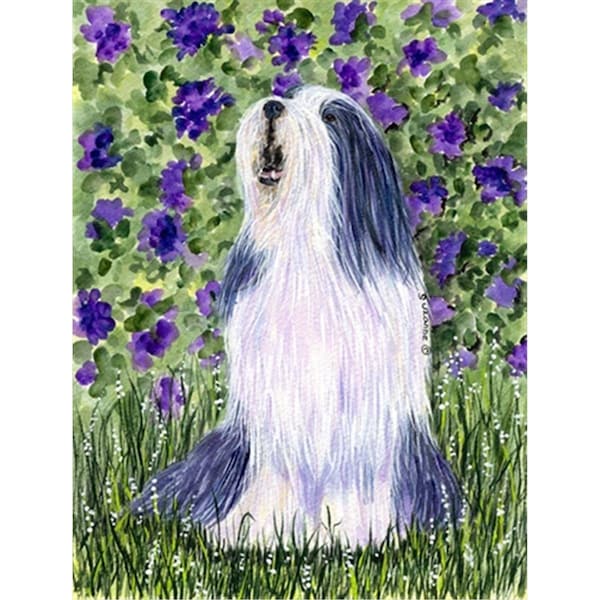 Patioplus 11 x 15 in. Bearded Collie Garden Size Flag - PA631249