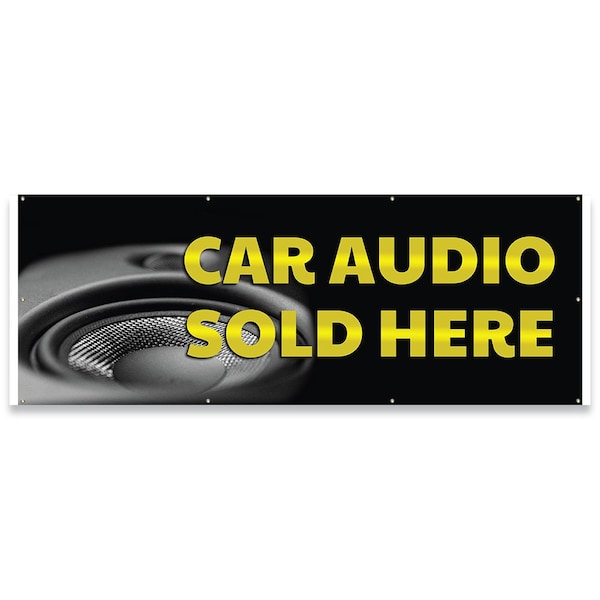 Signmission Car Audio Sold Here Banner Concession Stand Food Truck Single Sided - B-96-30027