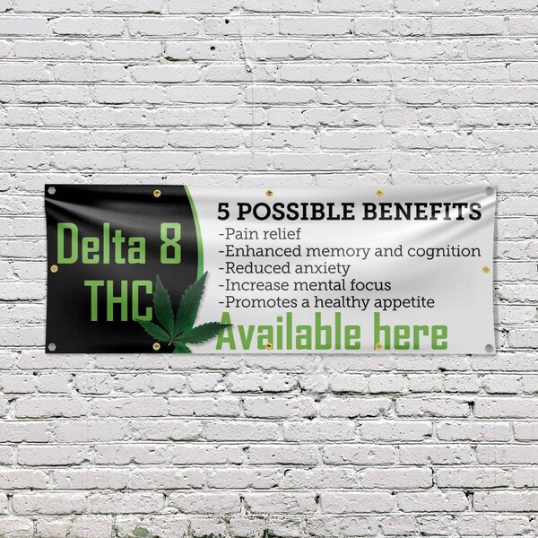 Signmission Delta 8 THC 5 Possibilities, 48 Inch x 120 Inch, Vinyl Banner - B-120-30537