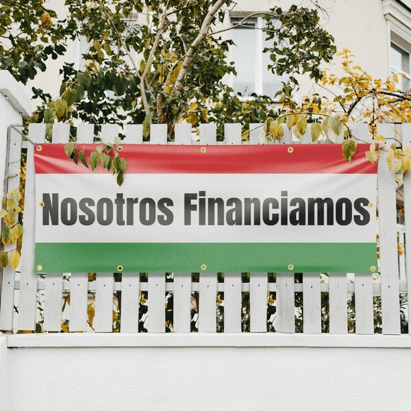 Signmission Nosotros Financiamos, 48 Inch x 120 Inch, Vinyl Banner - B-120-30759