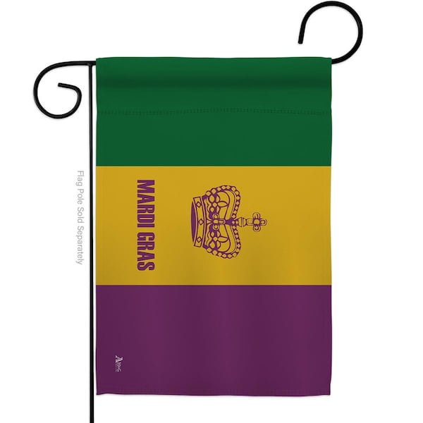 Americana Home & Garden G142874-BO Mardi Gras Springtime Double-Sided Garden Flag, Multi Color - G140874-BO