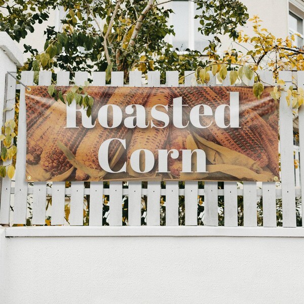 Signmission Roasted Corn, 18 Inch x 48 Inch, Vinyl Banner - B-30837
