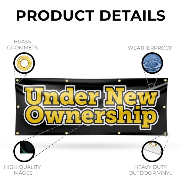 Signmission Under New Ownership, 36 Inch x 96 Inch, Vinyl Banner - B-96-30899