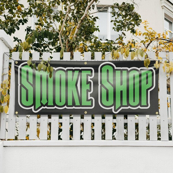 Signmission Smoke Shop, 24 Inch x 72 Inch, Vinyl Banner - B-72-30860