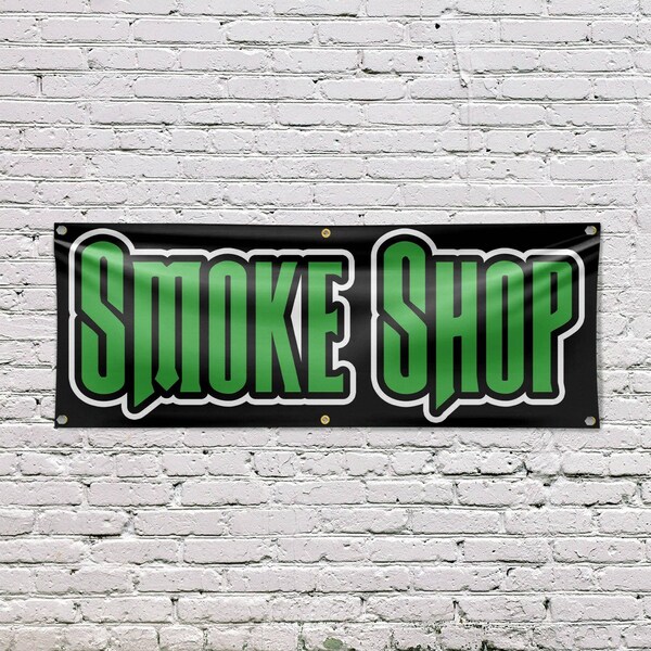 Signmission Smoke Shop, 24 Inch x 72 Inch, Vinyl Banner - B-72-30860