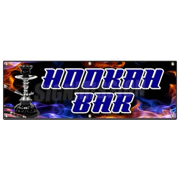 Signmission HOOKAH BAR BANNER SIGN smoke flavored vapor bar club middle eastern - B-72 HOOKAH BAR