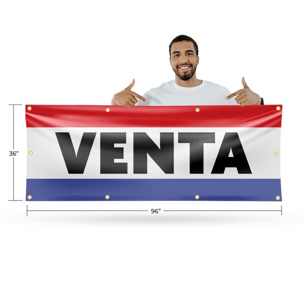Signmission Venta, 36 Inch x 96 Inch, Vinyl Banner - B-96-30913