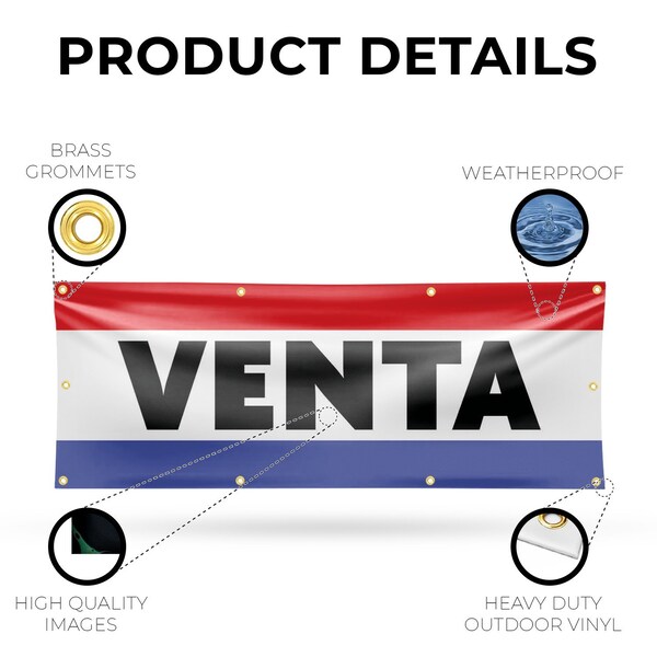 Signmission Venta, 36 Inch x 96 Inch, Vinyl Banner - B-96-30913