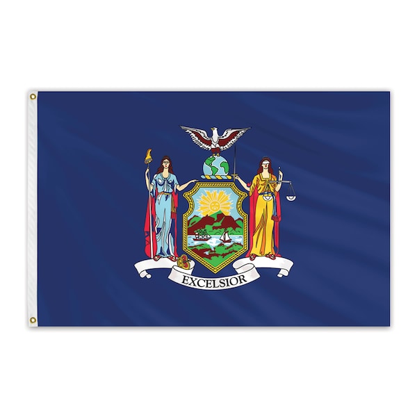 Global Flags Unlimited New York Outdoor Nylon Flag 12"x18" - 200492