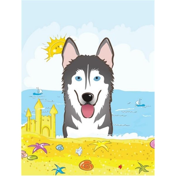 Patioplus Alaskan Malamute Summer Beach Flag Garden - PA256594