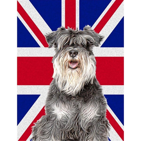 Patioplus Schnauzer with English Union Jack British Flag Flag Garden Size - PA254625