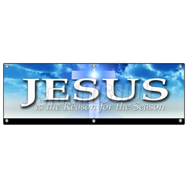 Signmission Jesus Is The Reason, 24 Inch x 72 Inch, Banner - B-72 JESUS IS THE REASON