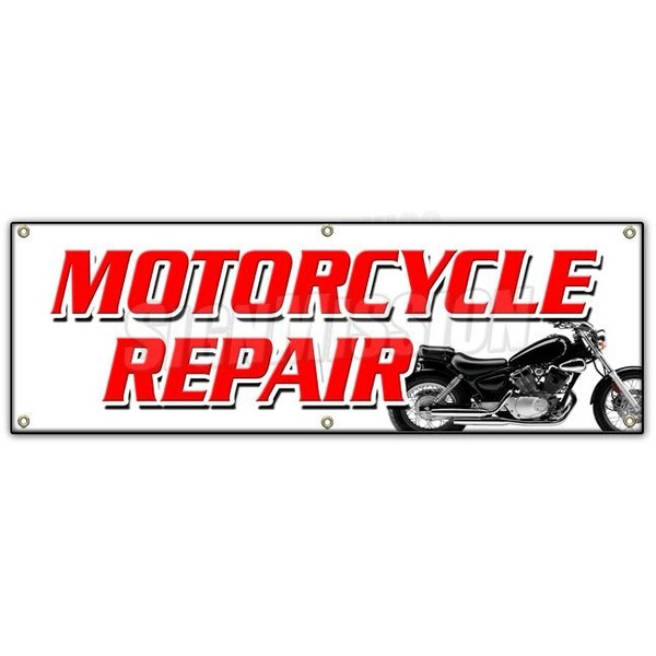 Signmission MOTORCYCLE REPAIR BANNER SIGN tech service cycle repair all brands sale - B-72 MOTORCYCLE REPAIR