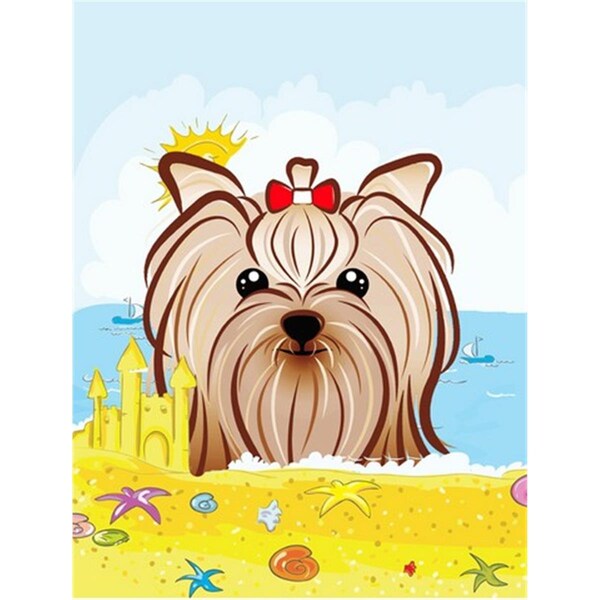 Carolines Treasures Yorkie Yorkshire Terrier Summer Beach Flag Garden - BB2072GF
