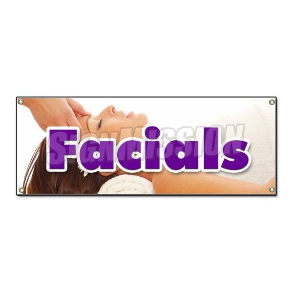 Signmission FACIALS BANNER SIGN spa beauty shop massage manicure pedicure no appointment - B-FACIALS