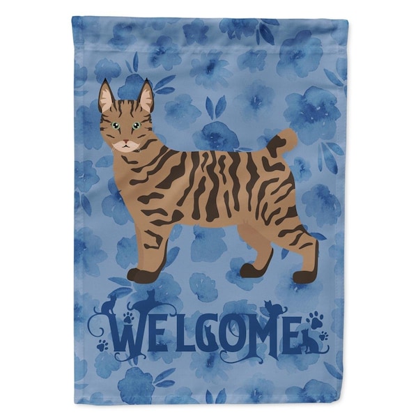 Carolines Treasures 11 x 0.01 x 15 in. Pixie Bob No.1 Cat Welcome Flag Garden Size - CK4950GF