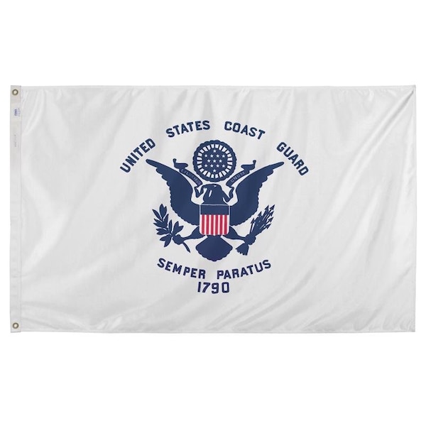 Valley Forge Valley Forge Coast Guard Military Flag 3 ft. W X 5 ft. L - BTUSCG3