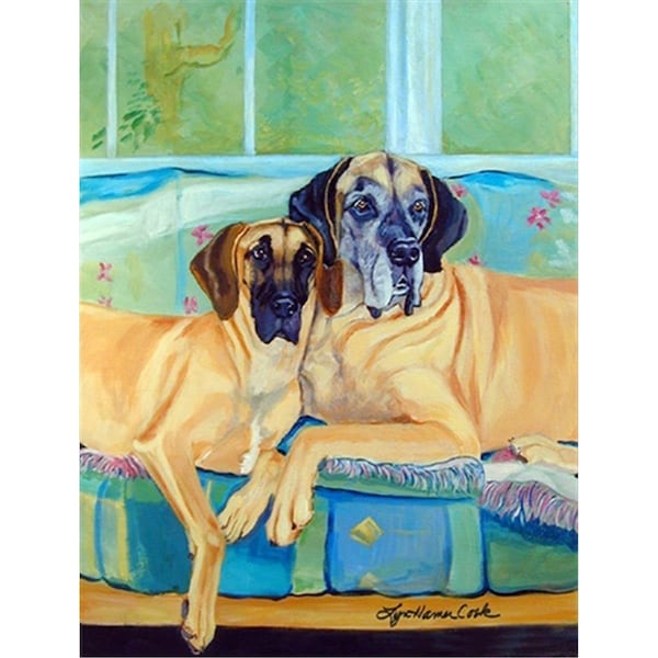 Carolines Treasures 28 x 40 In. Great Dane Flag Canvas- House Size - 7280CHF