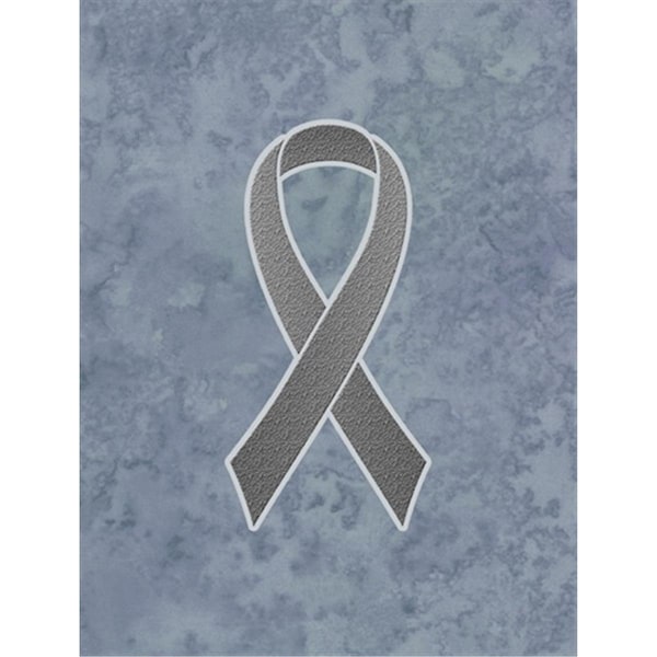 Patioplus Grey Ribbon for Brain Cancer Awareness Canvas House Flag Size - 28 x 40 In. - PA2555219