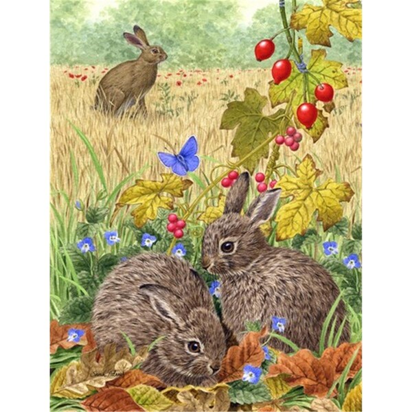 Patioplus Leverets And Rabbit Flag Garden Size - PA252670