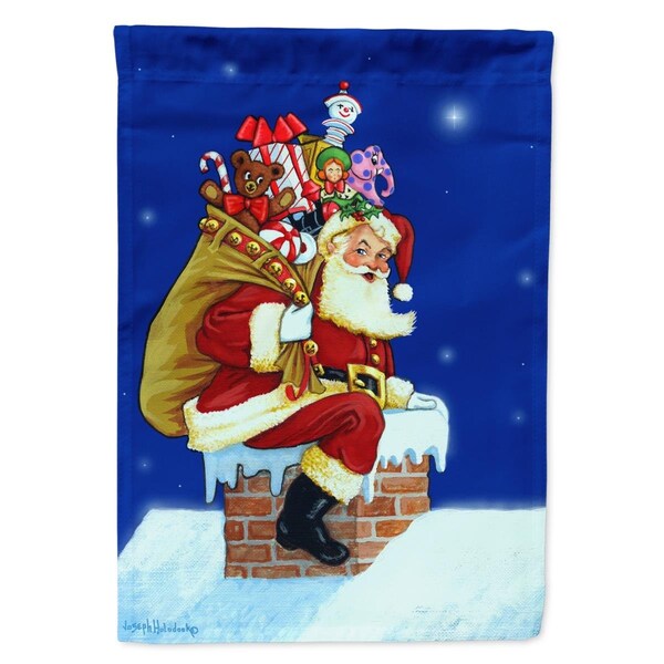 Carolines Treasures 11 x 0.01 x 15 in. Santa Claus a Visit From Santa Garden Flag - PJH3009GF