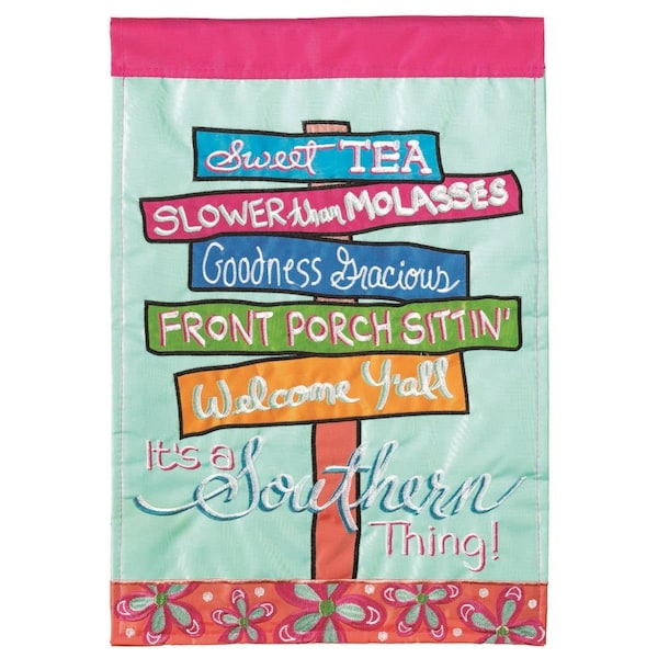 Dicksons 13 x 18 in Flag Double Applique ItS A Southern Thing Polyester Garden - M011147