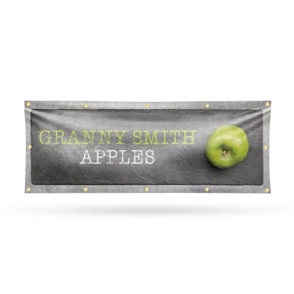Signmission Granny Smith Apples, 48 Inch x 120 Inch, Vinyl Banner - B-120-30679