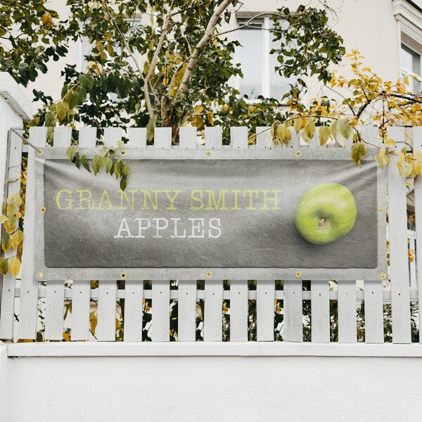 Signmission Granny Smith Apples, 48 Inch x 120 Inch, Vinyl Banner - B-120-30679