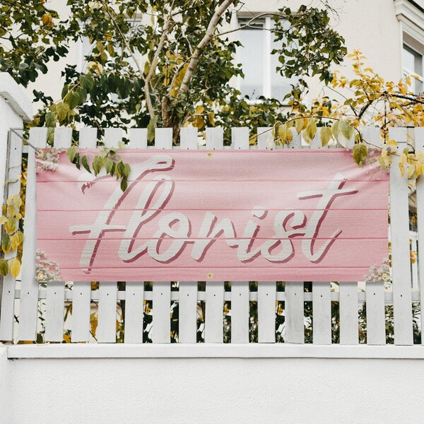 Signmission Florist, 24 Inch x 72 Inch, Vinyl Banner - B-72-30637