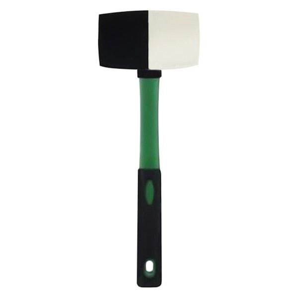 Pinpoint 32 oz Rubber Mallet Hammer with Black & White Tipped, Fiberglass Handle - PI2752705