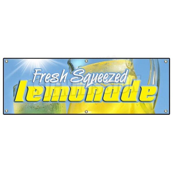Signmission Lemonade Banner Heavy Duty 13 Oz Vinyl with Grommets Single Sided - B-72 LEMONADE