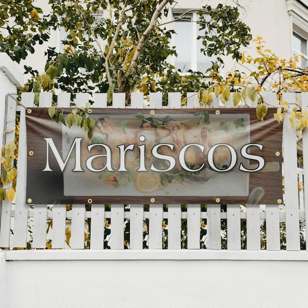 Signmission Mariscos, 48 Inch x 120 Inch, Vinyl Banner - B-120-30731