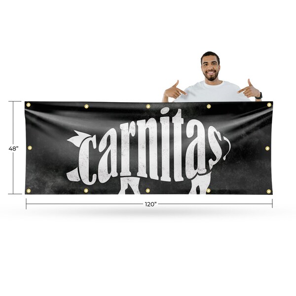 Signmission Carnitas, 48 Inch x 120 Inch, Vinyl Banner - B-120-30505