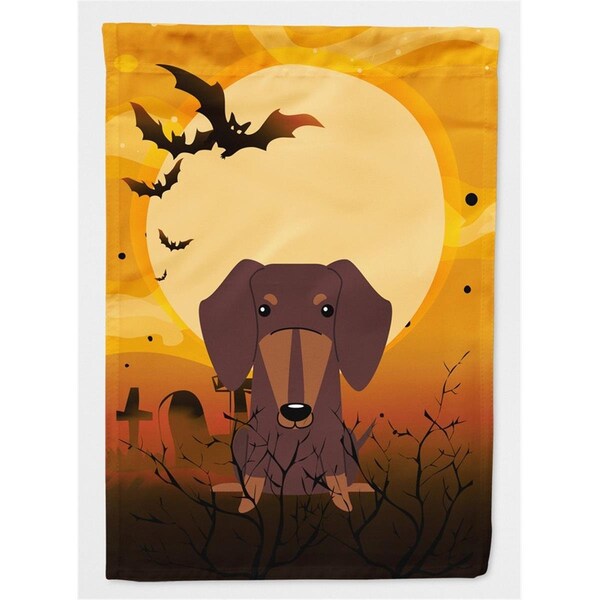 Patioplus Halloween Dachshund Chocolate Flag Canvas House Size - PA2550191