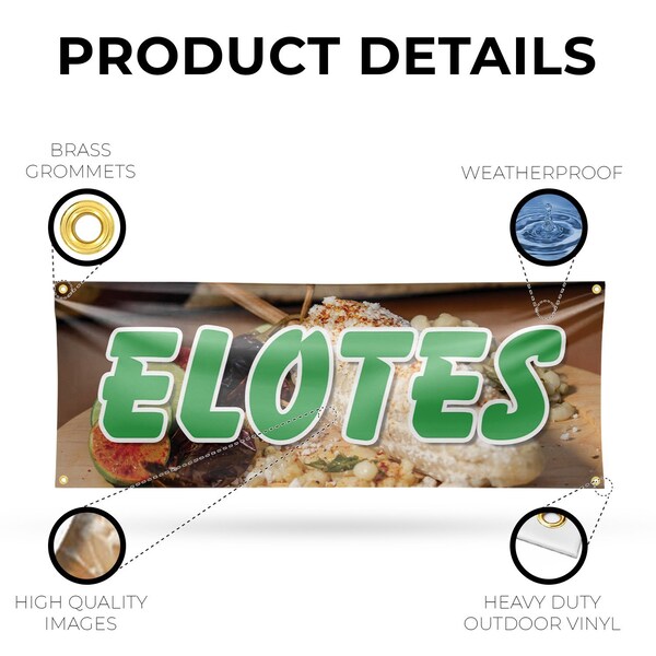 Signmission Elotes, 18 Inch x 48 Inch, Vinyl Banner - B-30558