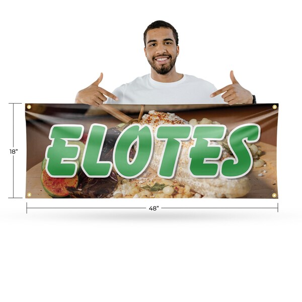 Signmission Elotes, 18 Inch x 48 Inch, Vinyl Banner - B-30558