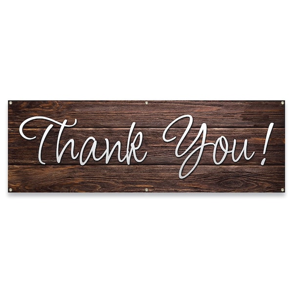 Signmission Thank You! Banner Concession Stand Food Truck Single Sided - B-72-30167