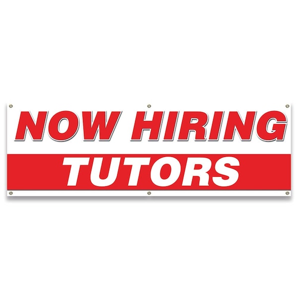 Signmission Now Hiring Tutors Banner Apply Inside Accepting Application Single Sided - B-72-30318