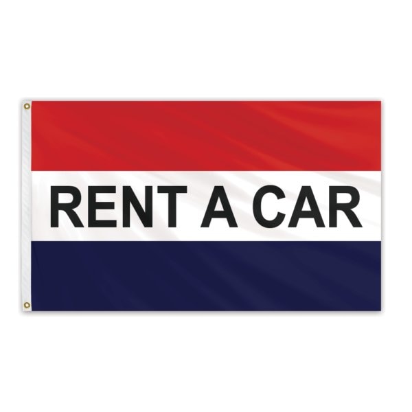 Global Flags Unlimited Rent A Car Message Flag 3'x5' Standard Flag - 204585