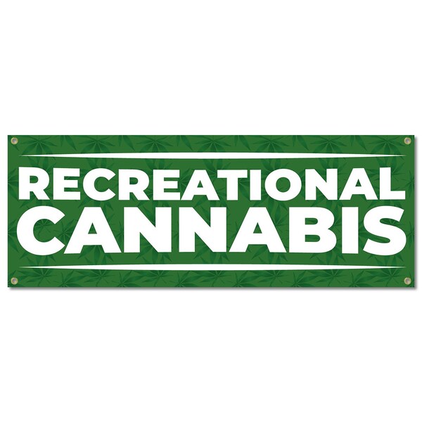 Signmission Recreational Cannabis, 18 Inch, Banner - B-30418