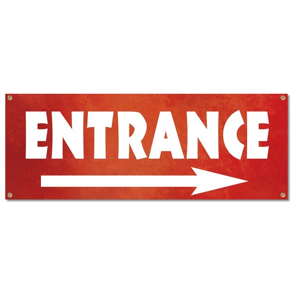 Signmission Entrance, 18 Inch, Banner - B-30372