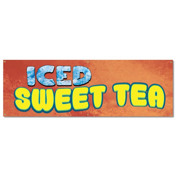 Signmission Iced Sweet Tea, 24 Inch, Banner - B-72-30397