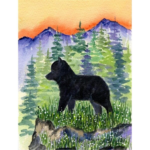 Patioplus Schipperke Canvas Flag - House Size; 28 x 40 in. - PA247059