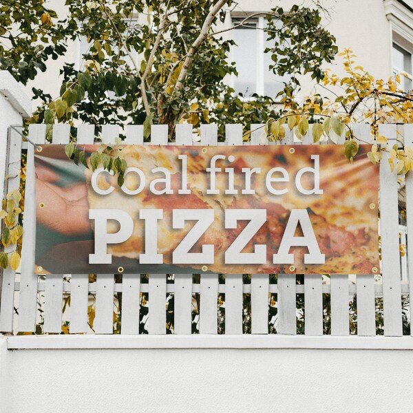 Signmission Coal Fired Pizza, 48 Inch x 120 Inch, Vinyl Banner - B-120-30517