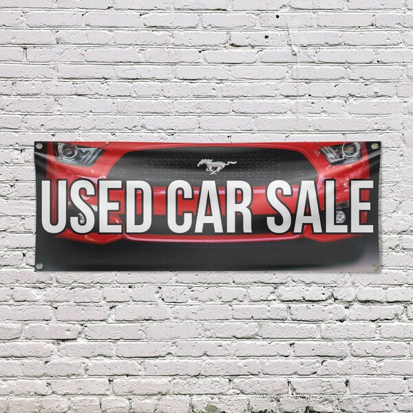 Signmission Used Car Sale, 18 Inch x 48 Inch, Vinyl Banner - B-30901